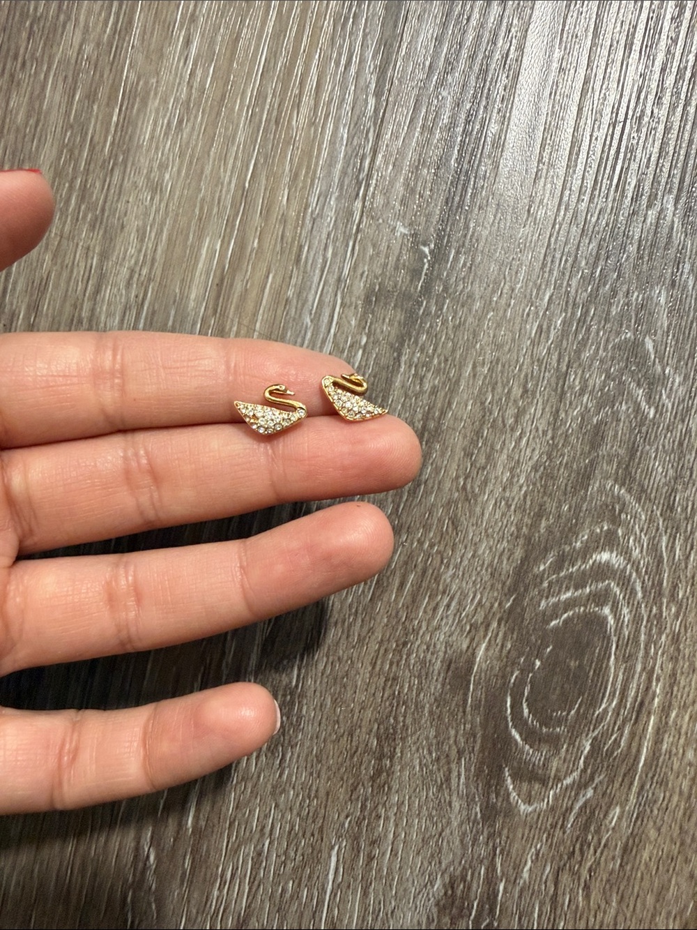 Swarovski Swan Crystal Stud Earrings